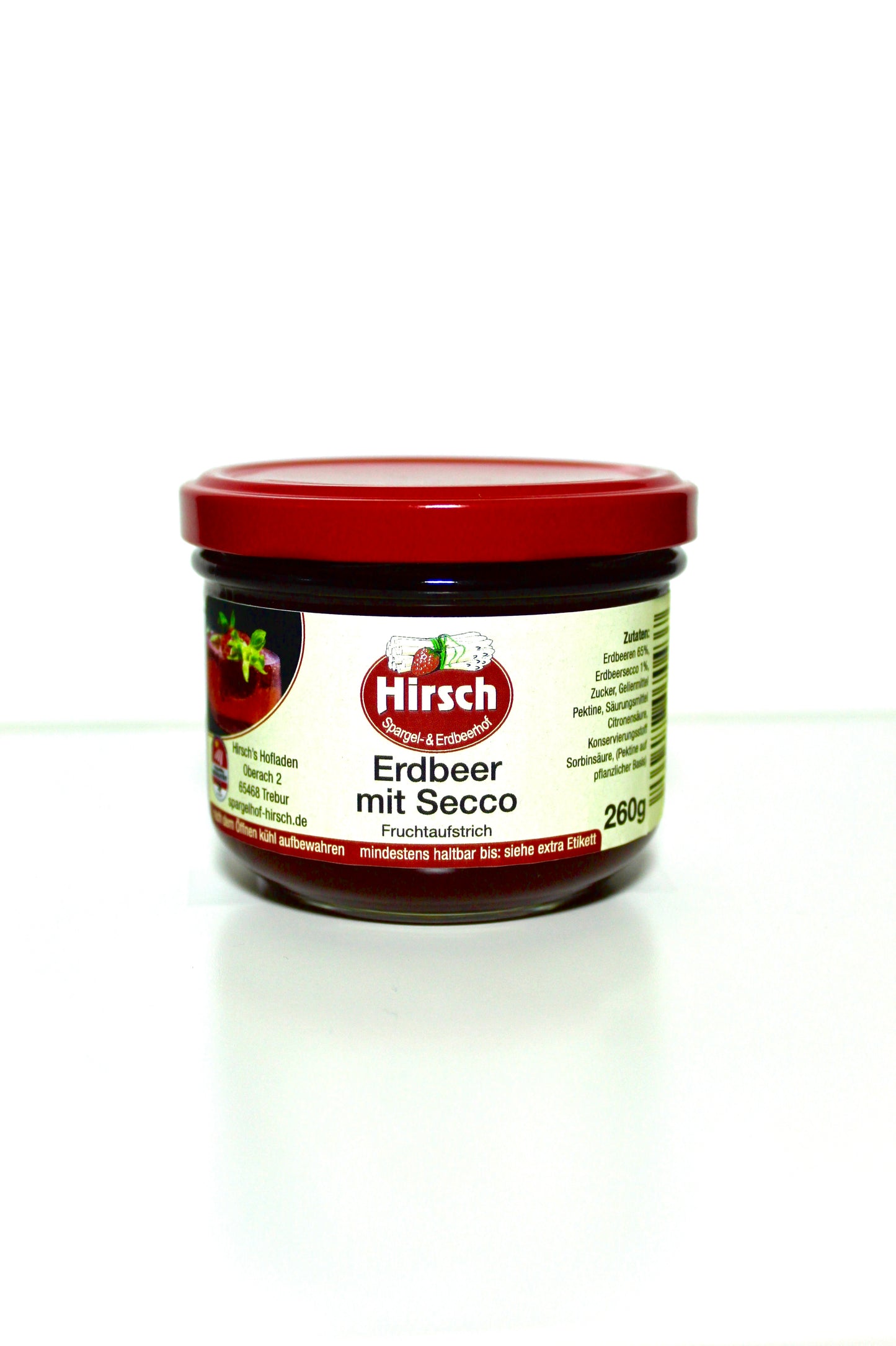 Erdbeer mit Secco Fruchtaufstrich