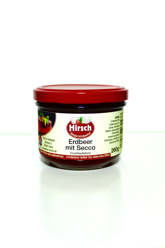 Erdbeer mit Secco Fruchtaufstrich